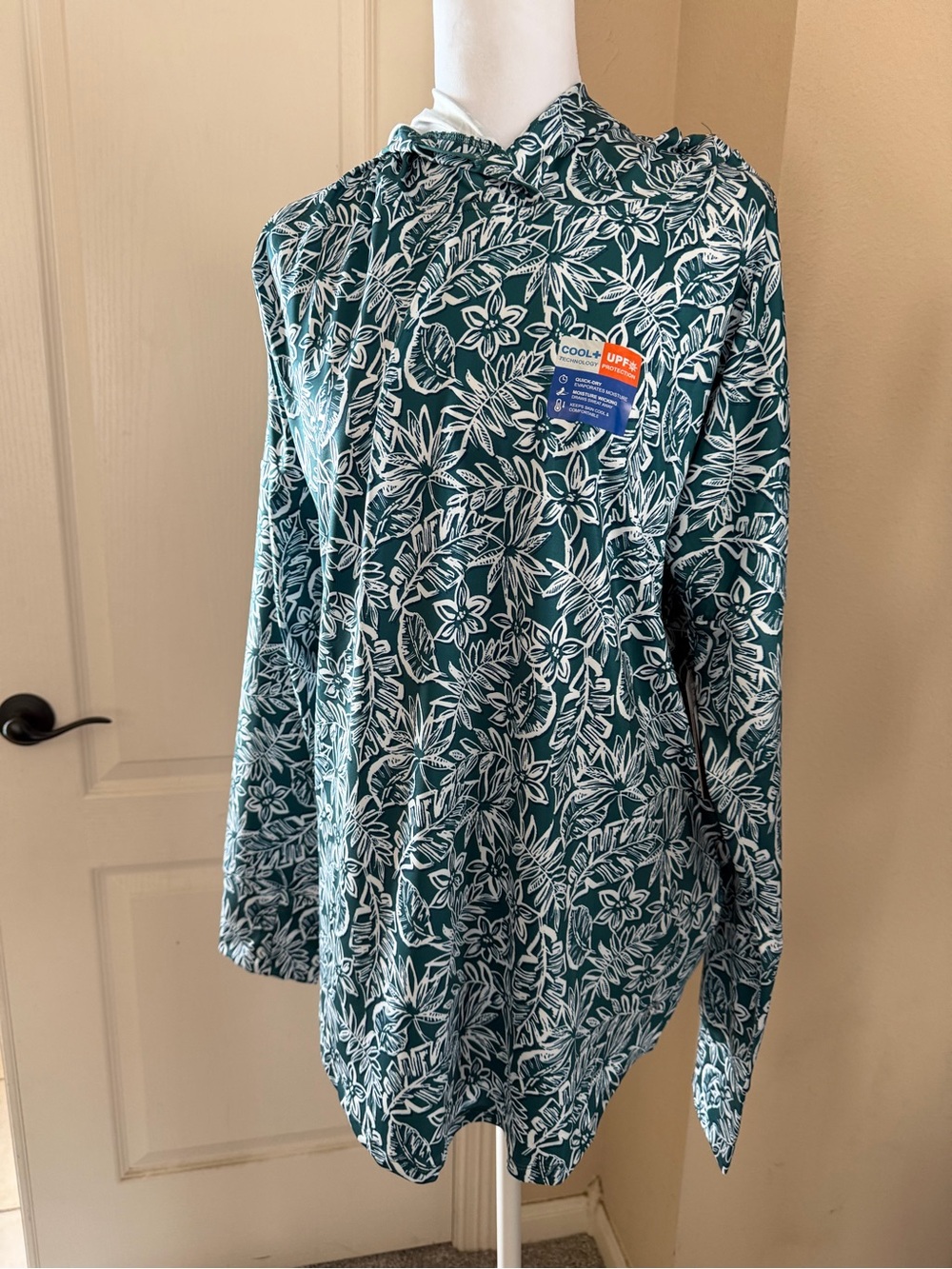 Women’s Teal Floral Long-Sleeve Shirt - Lightweight UPF Protection